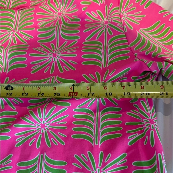 Sailor Sailor Vibrant Pink and Green Floral Dress XL Stretchy Thick - Picture 8 of 10